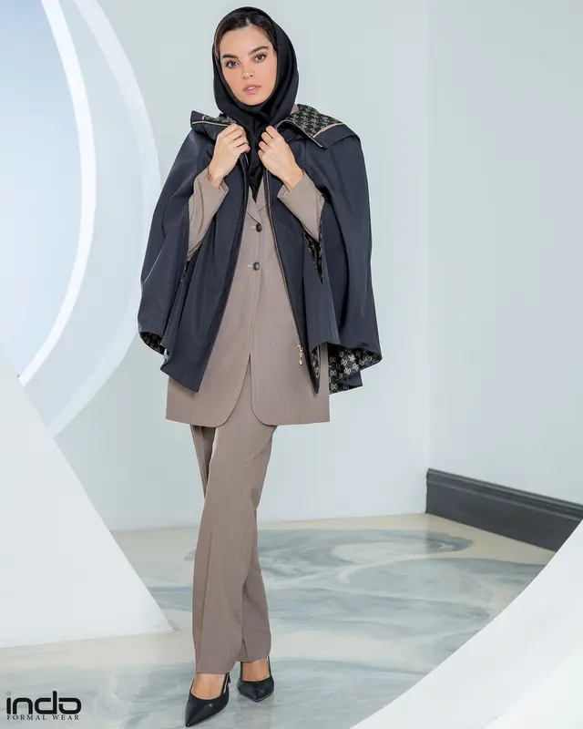 شنل بارانی کلاهدار اداری