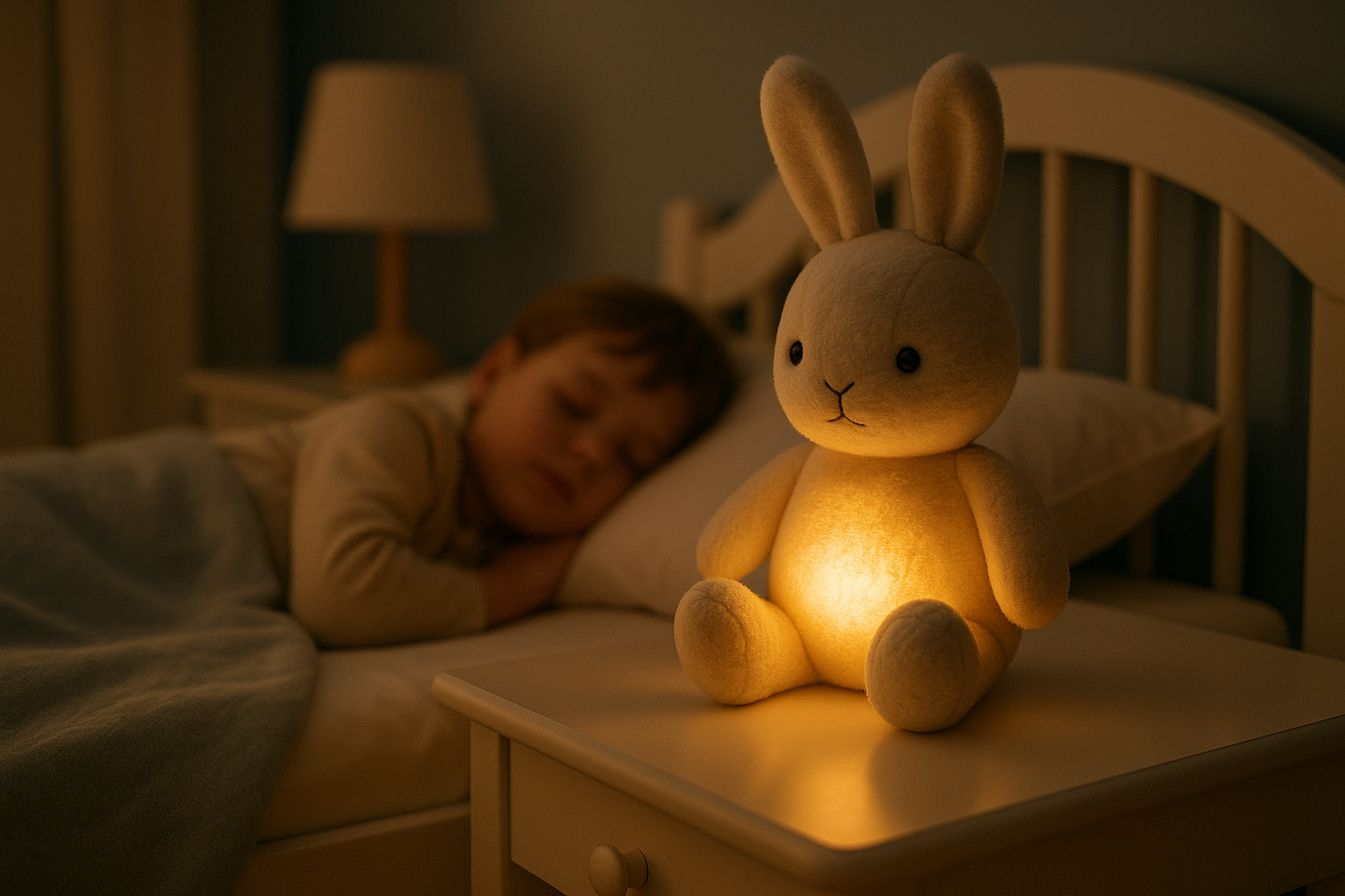 Veilleuse peluche lapin