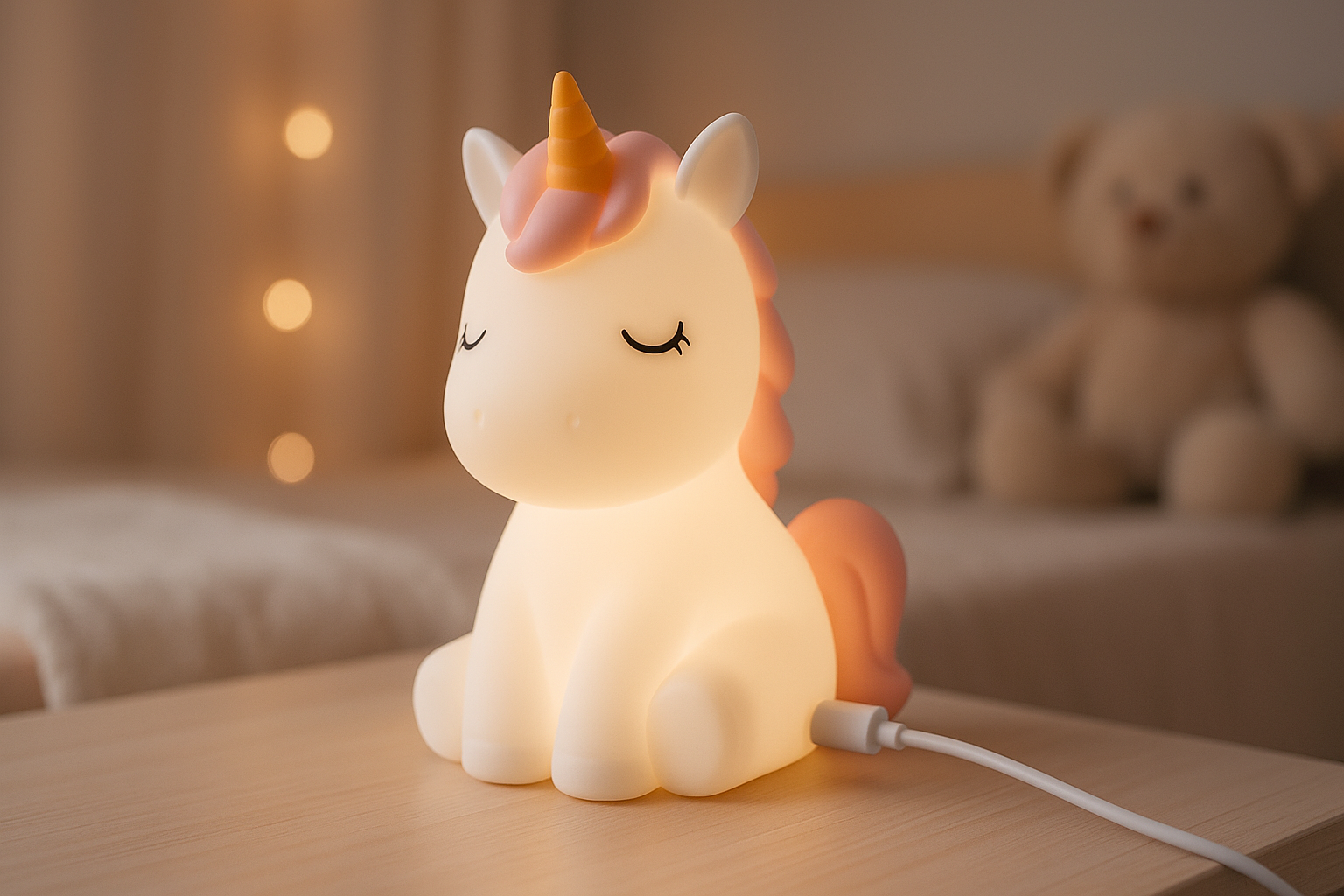 Veilleuse licorne rechargeable