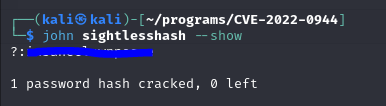 Crack the hash using JTR
