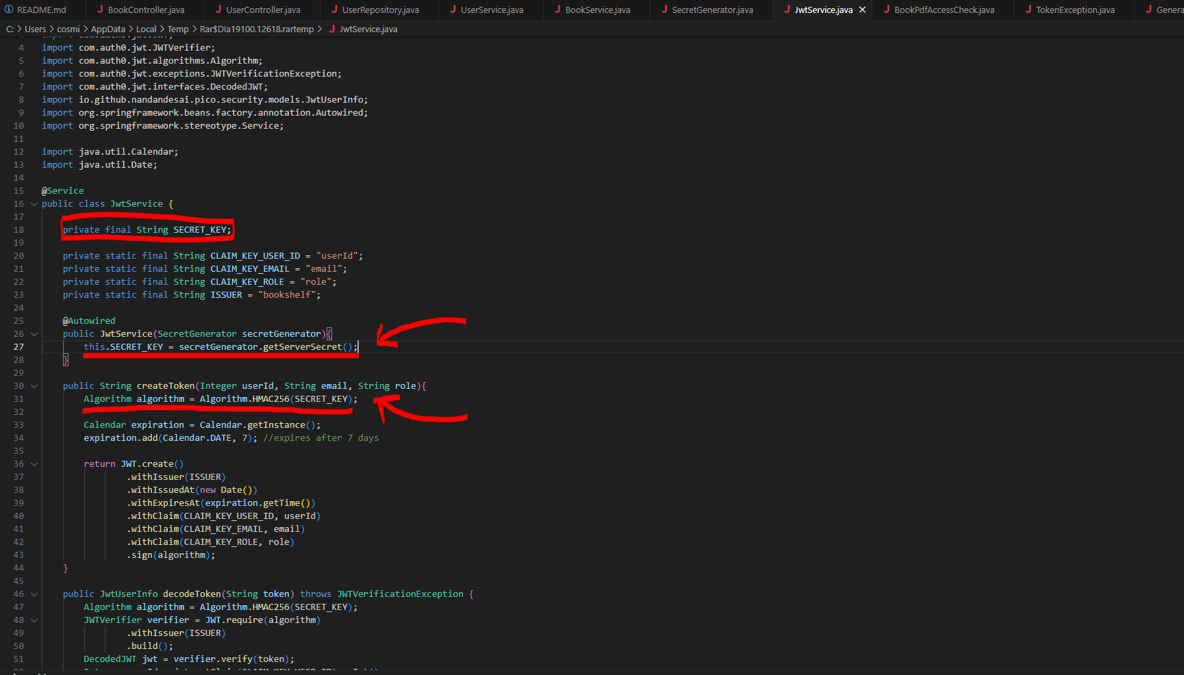 Secretgenerator.java
