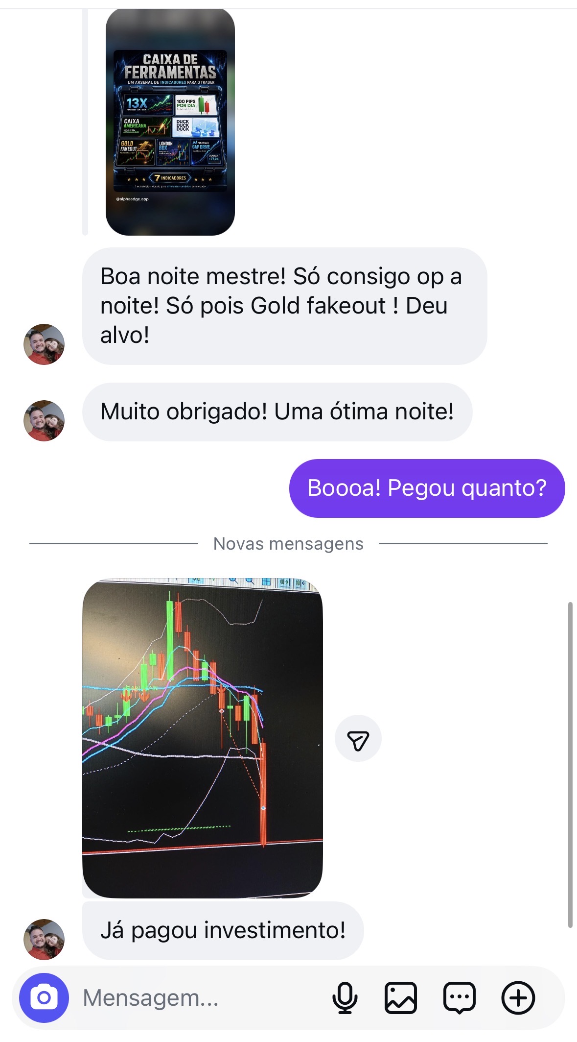 Já pagou o investimento