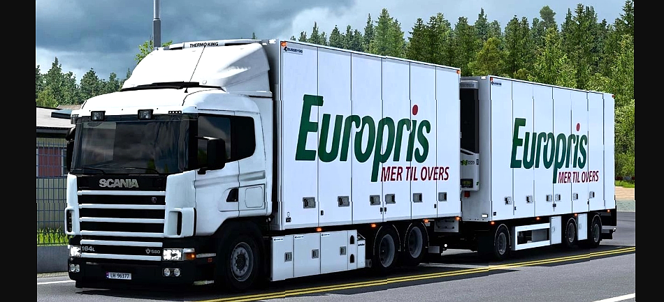 МОД RJL Bussbygg Chassis   drawbar trailer v1.4.7 ДЛЯ EURO TRUCK SIMULATOR 2