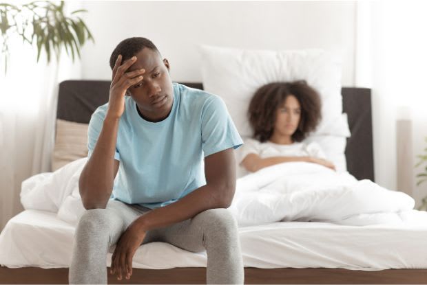 man struggling with erectile dysfunction