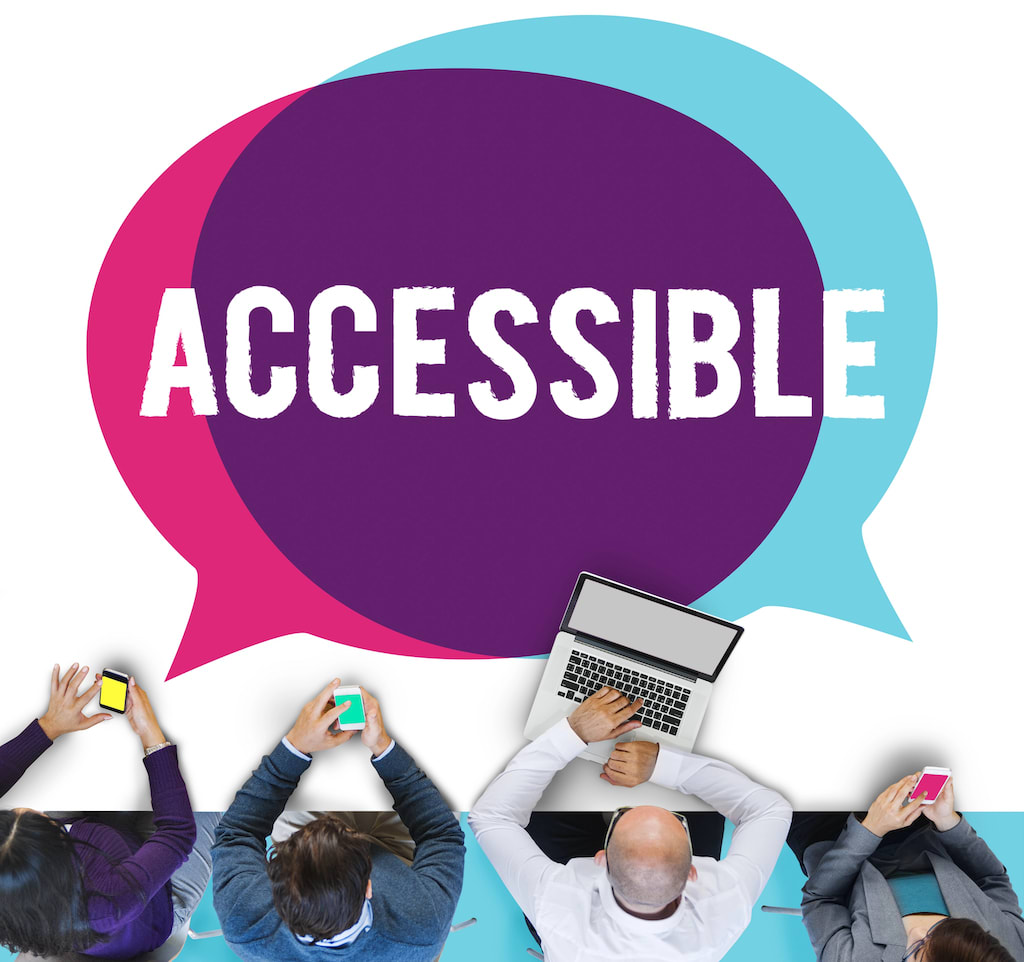 An image of patients accessing online prescriptions on devices with the word 
