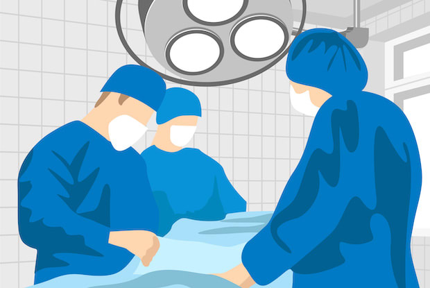 an illustration of surgeons performing a procedure