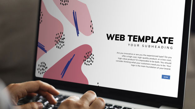 Website Template Laptop Screen