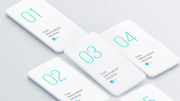 Free set of smartphone clay mockups