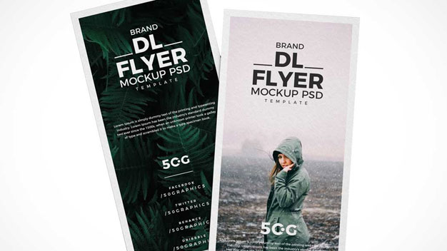 Single Panel Flyers PSD Mockup