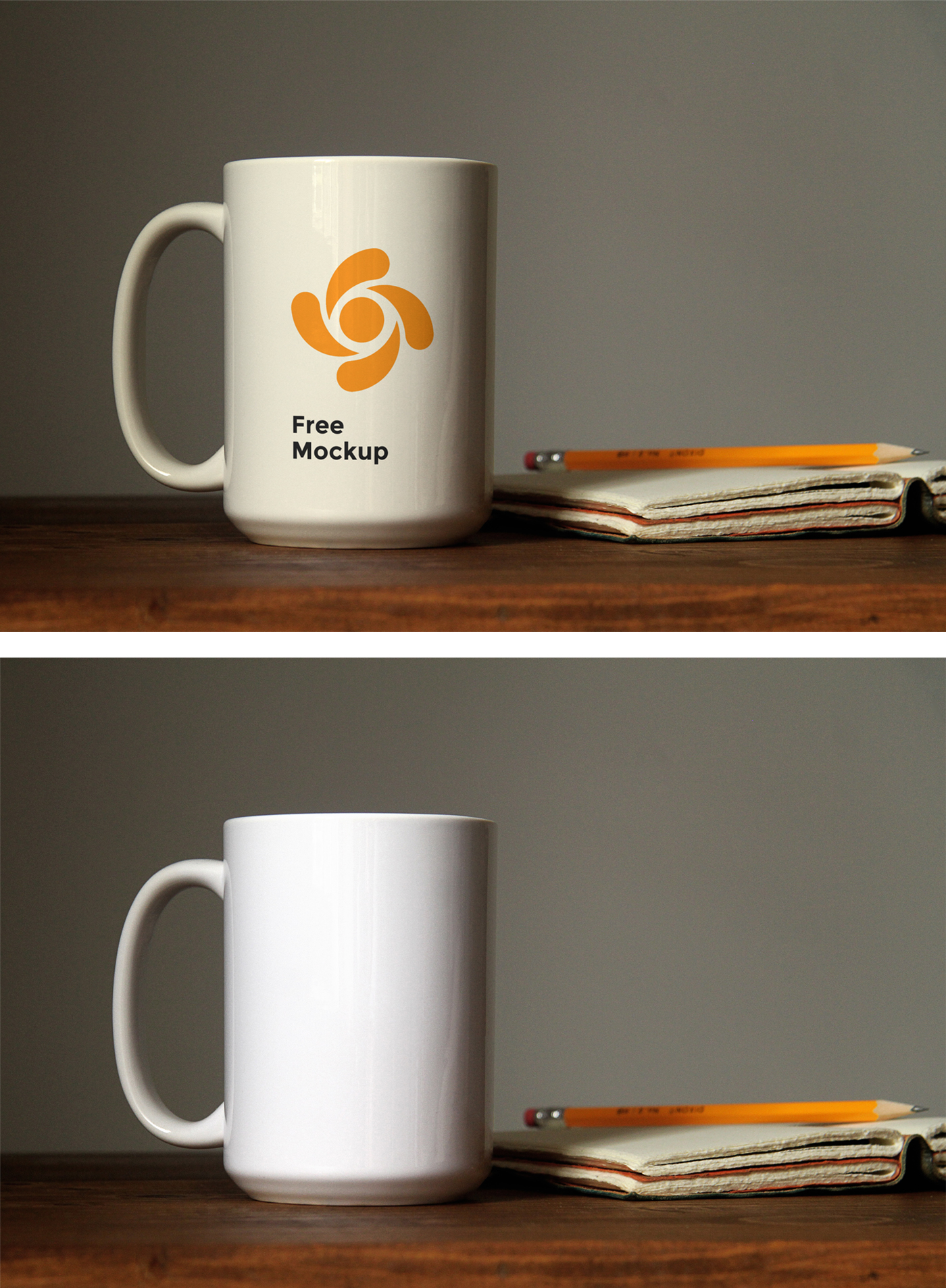 Download Mug PSD Mockup on Table - Free PSD Mockups