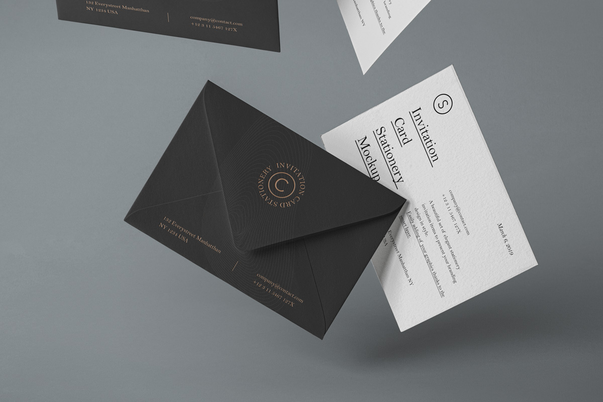 Download Falling Gravity PSD Envelope Mockup - Free PSD Mockups