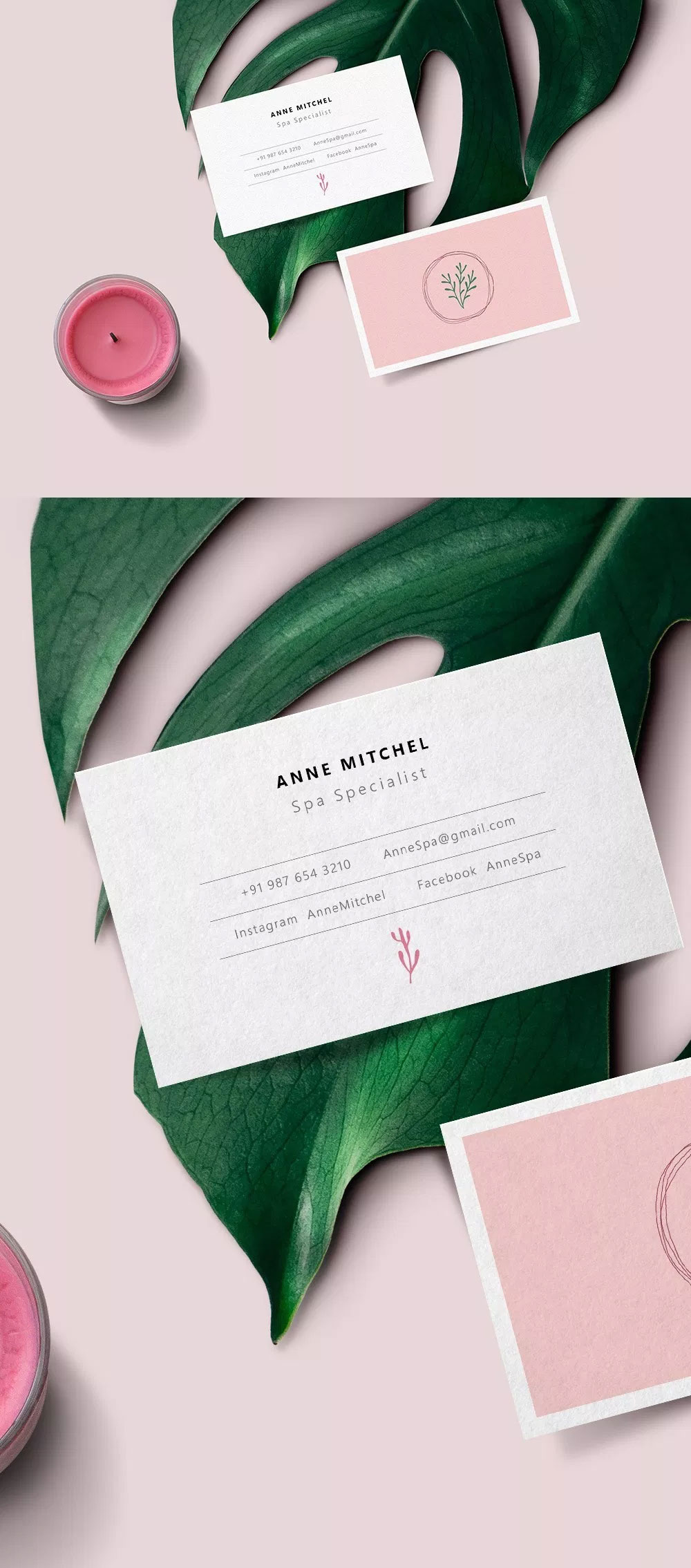 Download Feminine Business Card Mockup - Free PSD Mockups