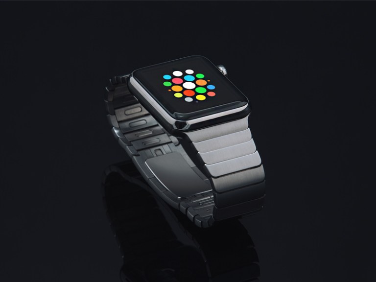 Free Apple Watch Stainless Mockup PSD