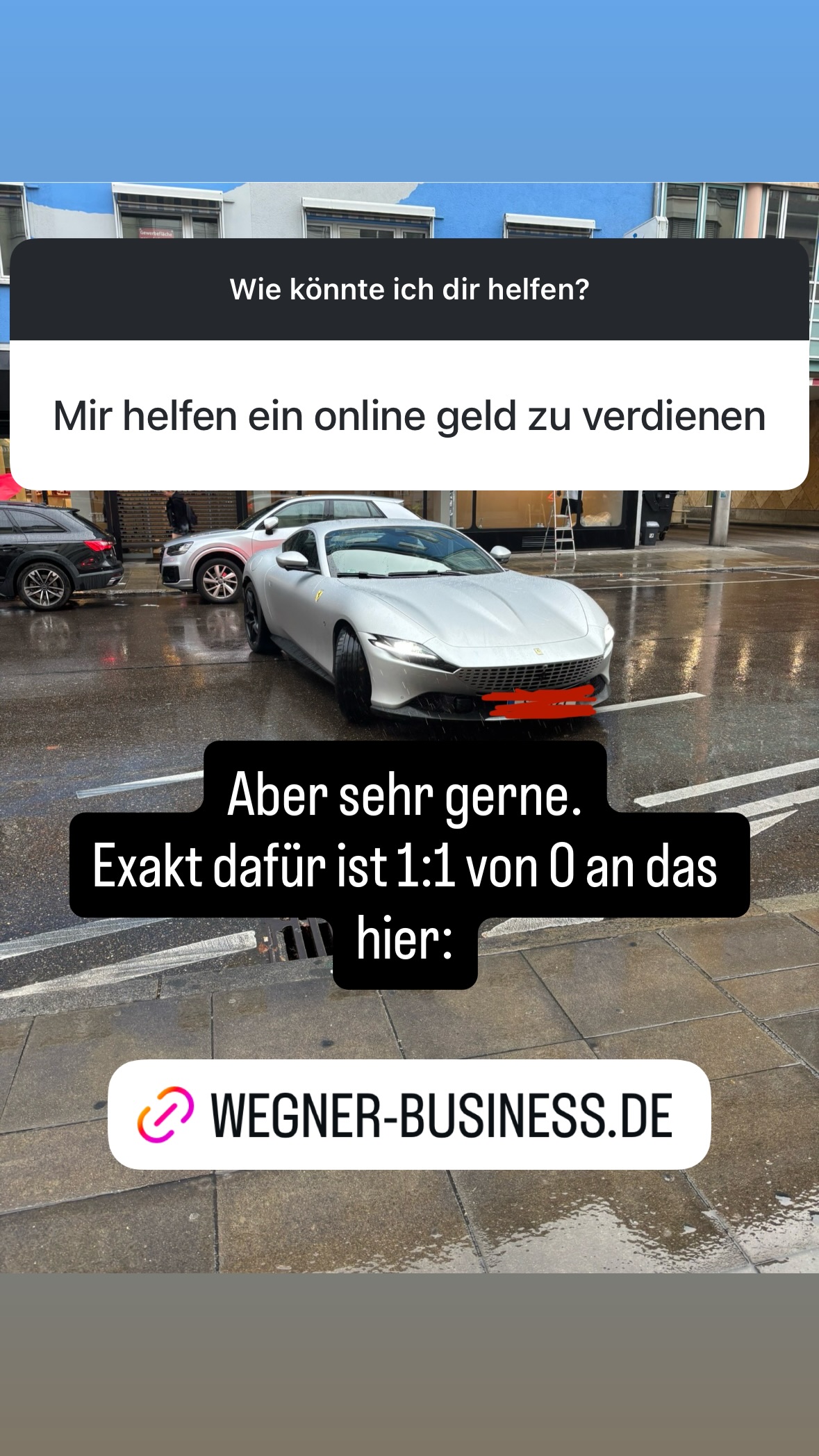 Pascal Wegner Story auf Instagram