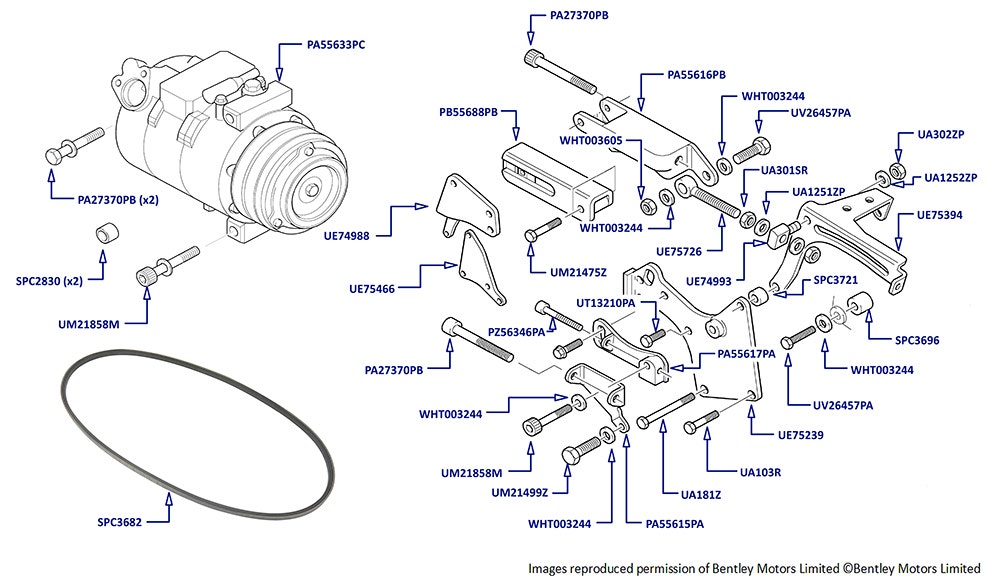 Bracket Adjuster Air Pump - PB55688PB-A | IntroCar USA