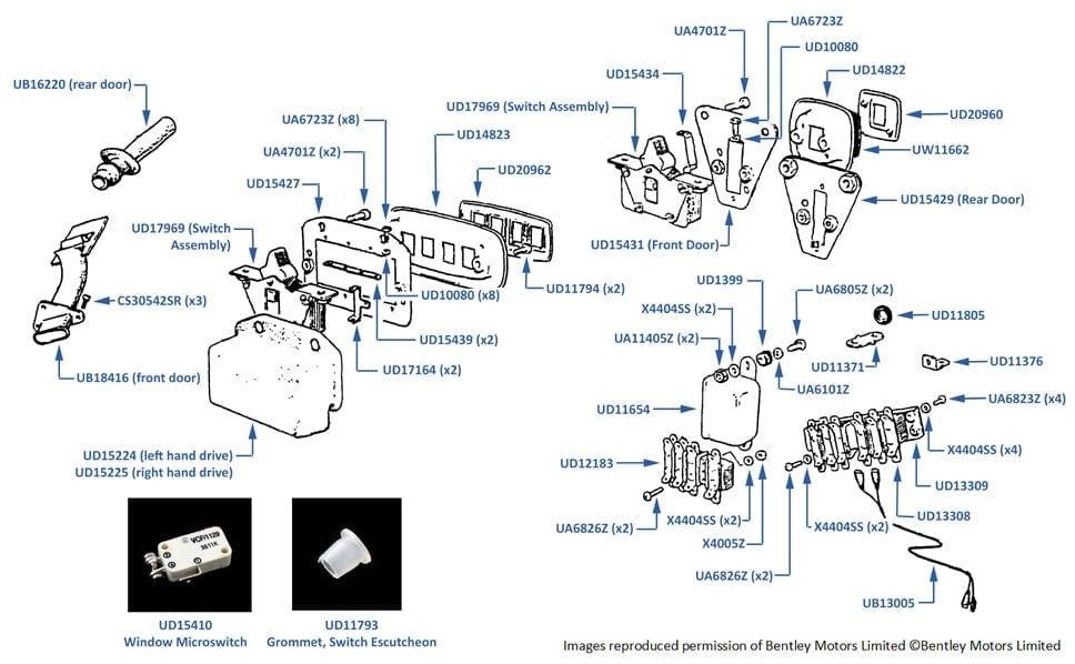 Window Dumb Terminals Window Switches, Relay & Terminals (1970-1982) | Corniche (9770-50757 ...