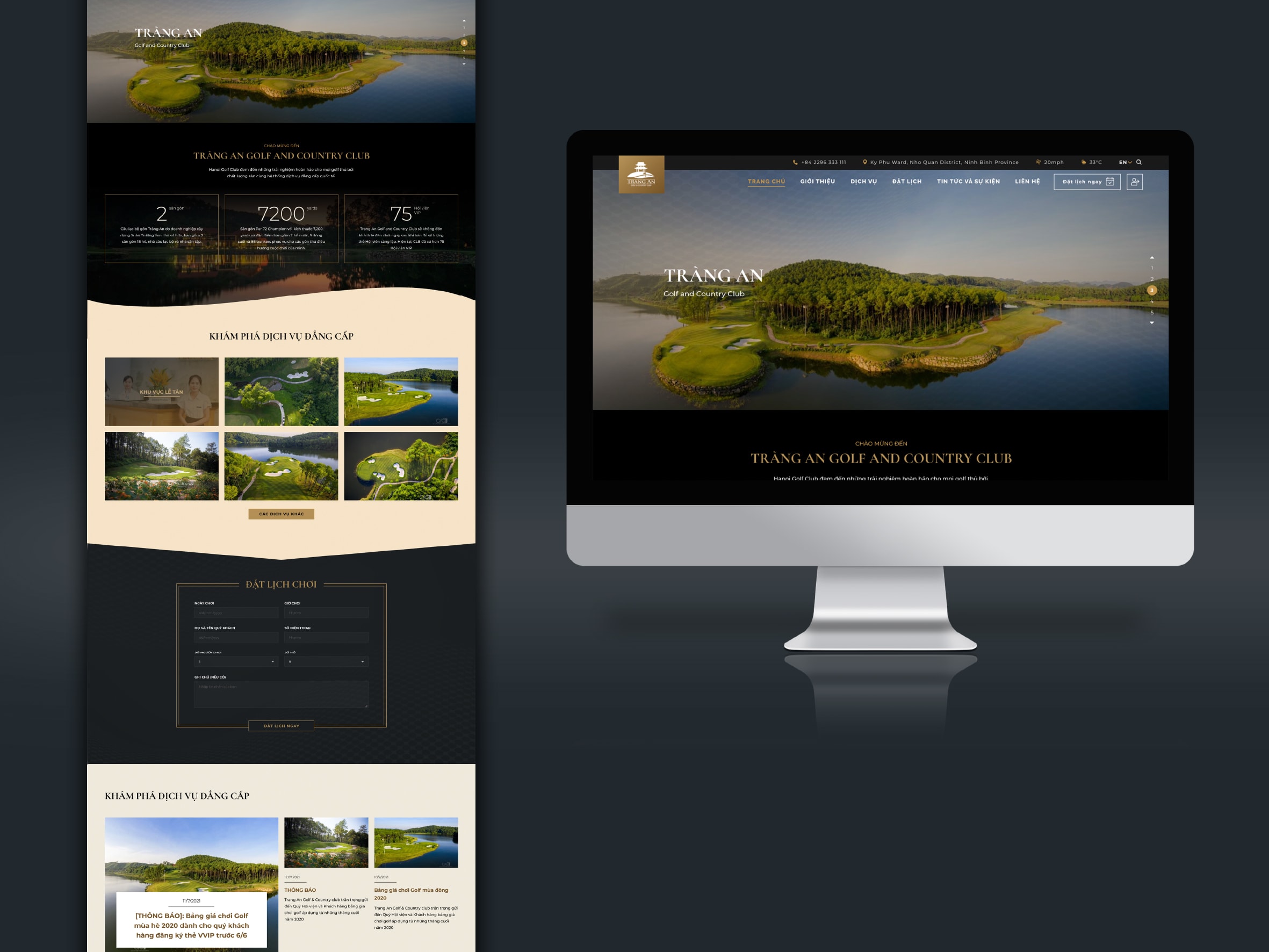 TrangAn Golf Website