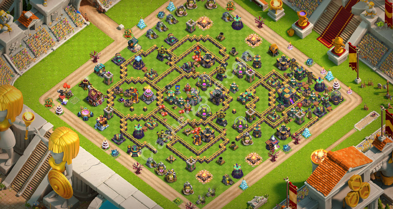 Unbeatable TH 14 Defense Base (New 2026 Layout)