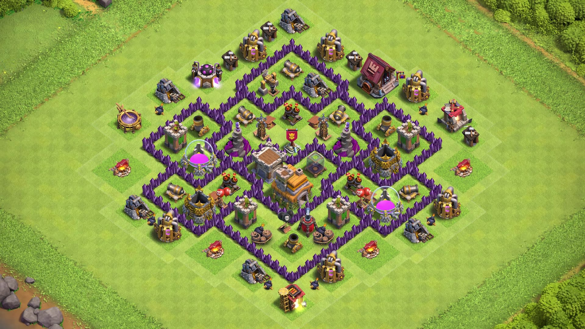 TH7 Hybrid Farming Base (Four Corners)