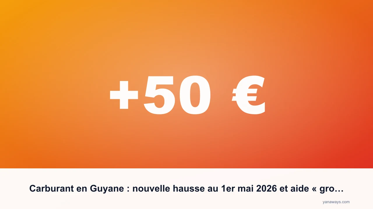 Carburant en Guyane : nouvelle hausse au 1er mai 2026 et aide « gros rouleurs »