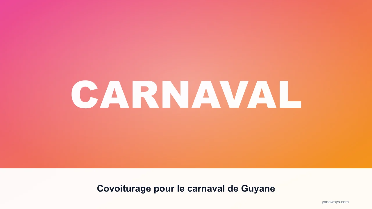 Covoiturage pour le carnaval de Guyane