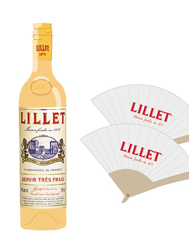 Lillet Rosé + Brinde De 2 Leques
