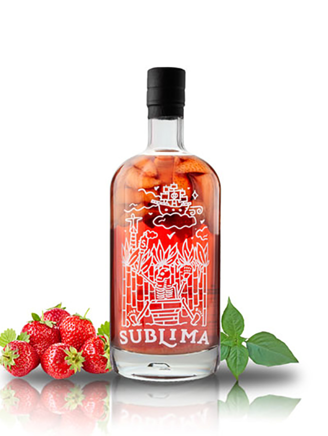 Rum Sublima Morango e Manjericão