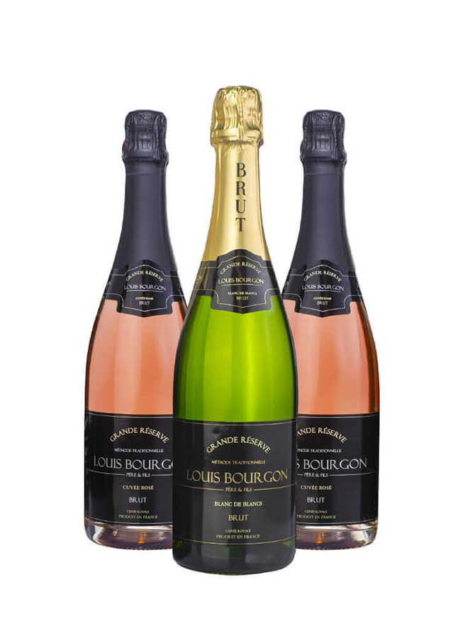 Louis Bourgon Grande Réserve Brut - 1 Blanc de Blancs - 2 Cuvée Rosé