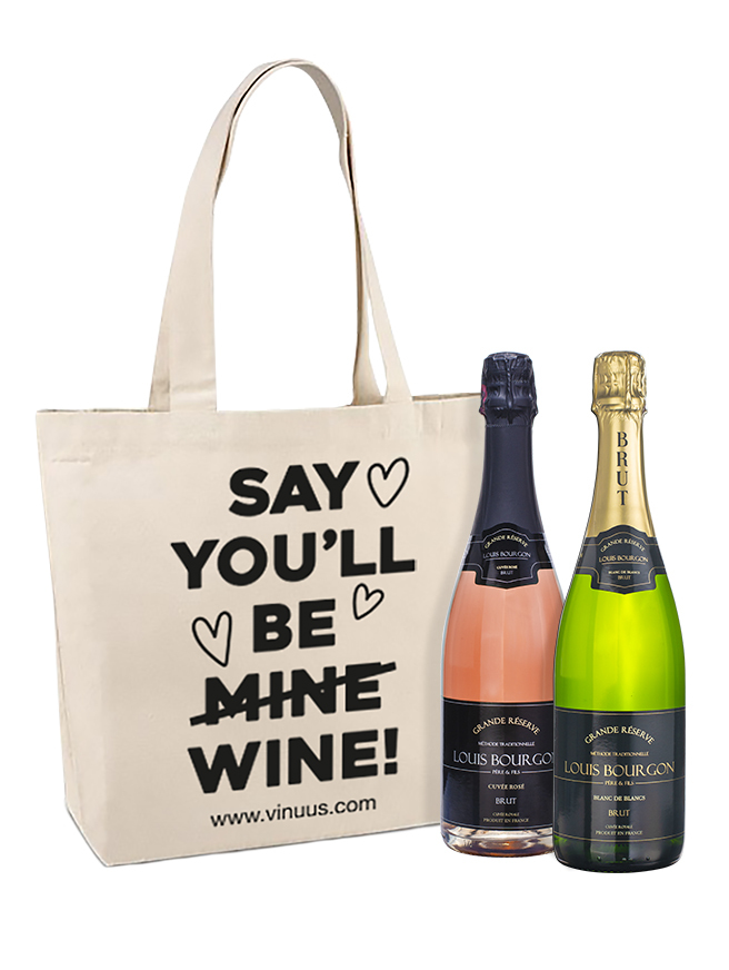 Pack Louis Bourgon Grande Réserve -1 Blanc de Blancs Brut + Brut Cuvée Rosé