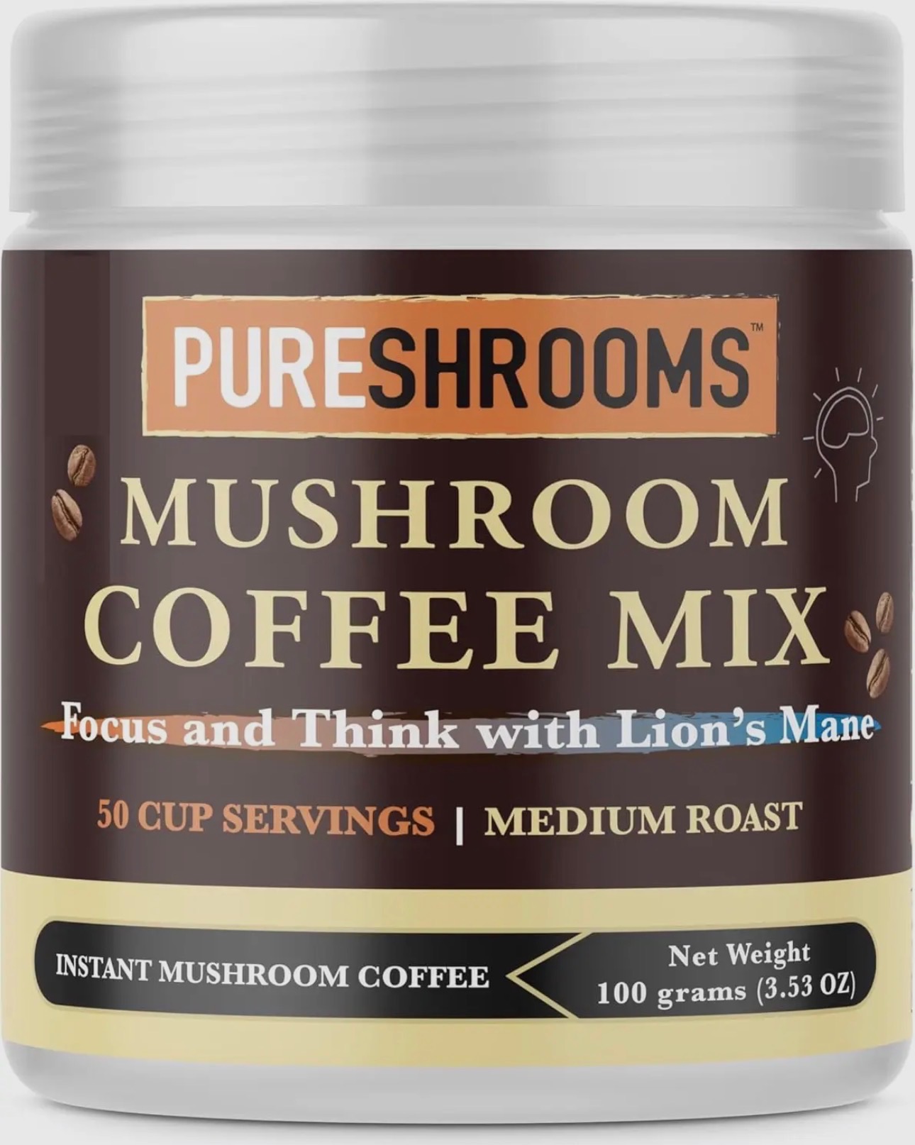 Mushroom Coffee Mix Focus and Think with Lion’s Mane