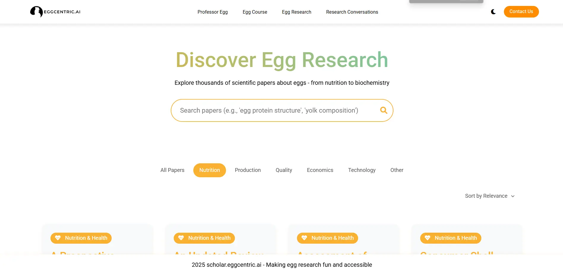 The Egg Research Hub