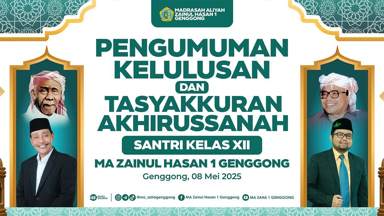 Tasyakuran Akhirussanah Kelulusan Santri Kelas XII MA Zainul Hasan 1 Genggong: Momen Penuh Haru dan Kebanggaan