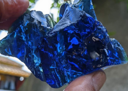 Raw sapphire gemstone close-up
