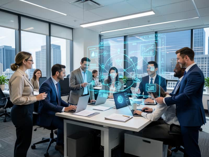 AI and Freelance Platforms Illustration