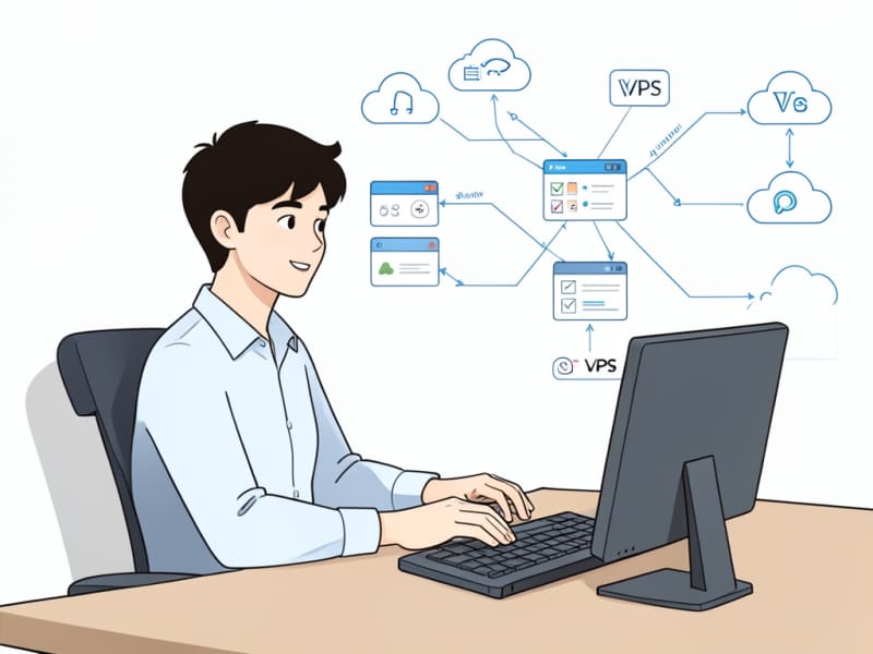n8n on VPS automation illustration