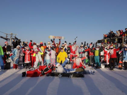 Около сотни горнолыжников объединил в Калуге рождественский карнавал