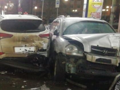 В массовой аварии в центре Калуги пострадали 9 человек
