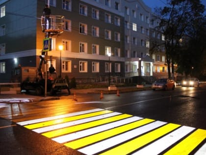 В Калужской области смонтируют еще 15 проекционных пешеходных переходов