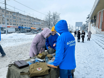 Добровольцы провели акцию «Блокадный хлеб»