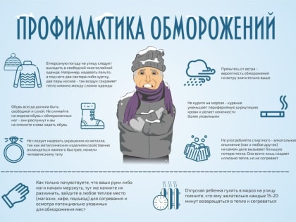 Памятка населению о пребывании на улице в морозную погоду