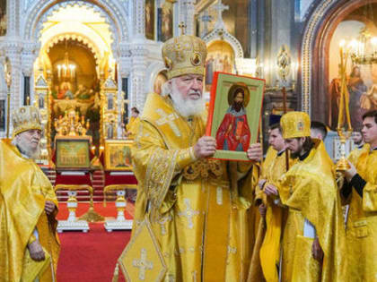 Святейший Патриарх Кирилл совершил Литургию в Храме Христа Спасителя, за которой состоялось прославление в лике святых священника Григория Златорунского