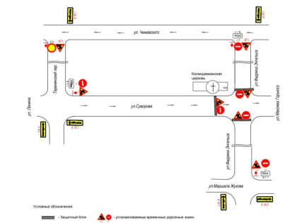 Перекресток Суворова-Энгельса в Калуге перекроют из-за ремонта в церкви