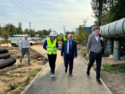 Строительство новой дороги в центре города