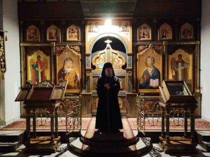 Епископ Никита совершил повечерие с чтением канона преподобного Андрея Критского в Успенской Феклиной пустыни