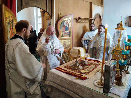 Епископ Никита совершил Божественную литургию в монастыре Спаса Нерукотворного пустынь