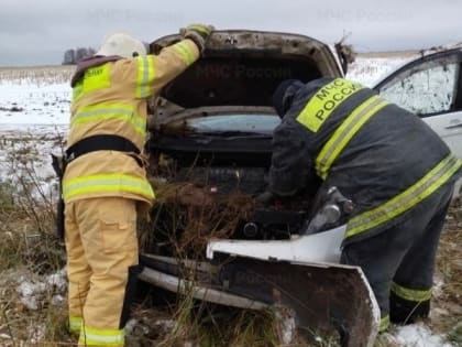 В Калужской области «Тойота» улетела в кювет