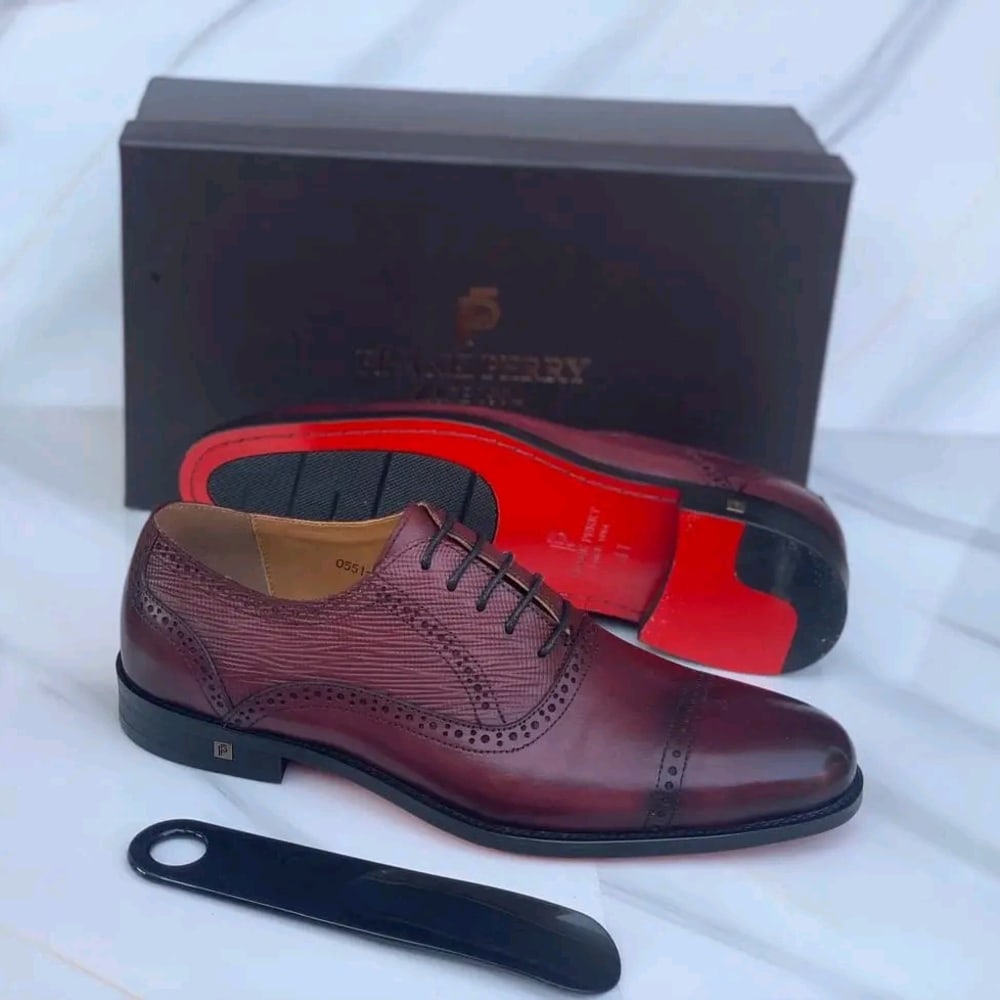 Burgundy Brogue Oxfords