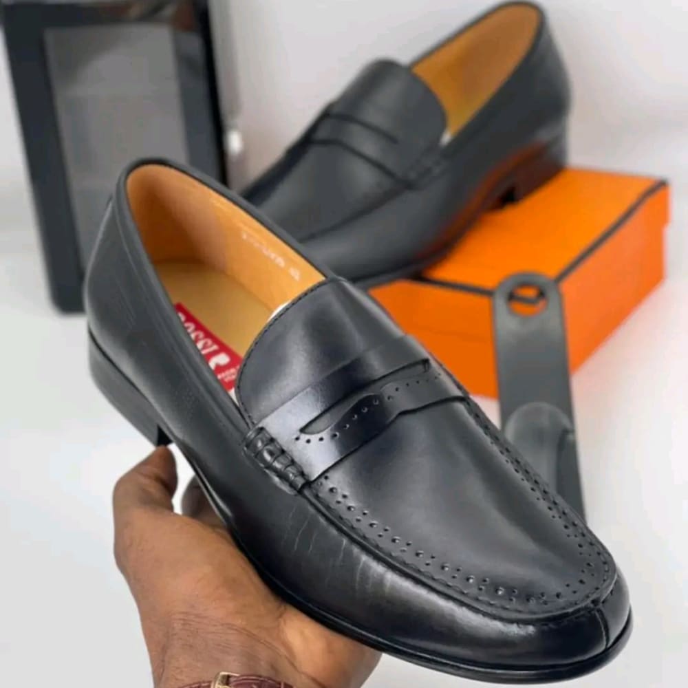 Minimalist Black Penny Loafers