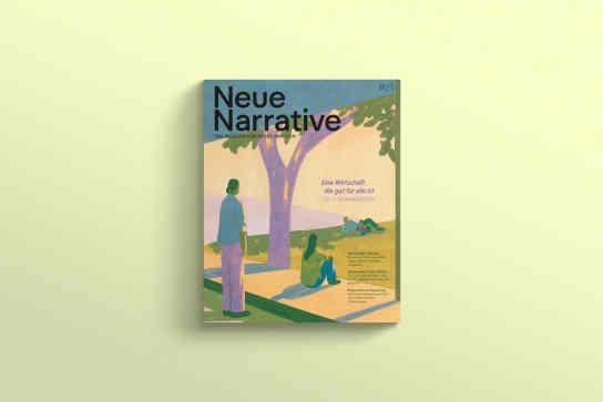 Cover des Magazins mit darauf zwei Menschen in einer Landschaft.