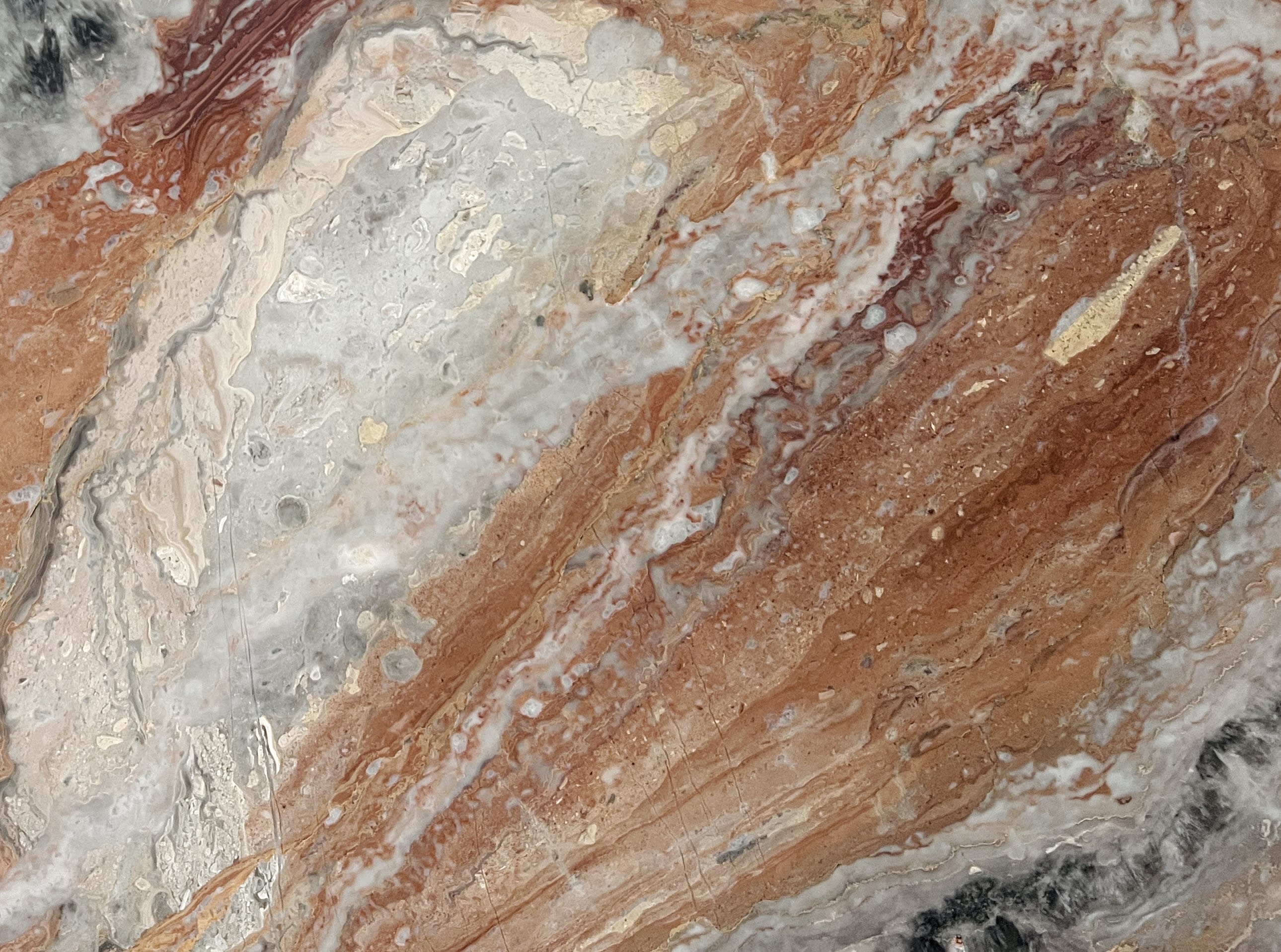 Arabescato Orobico Rosso — full slab